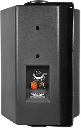 Rockville WET-6B Bundle: (12) 6.5" 50W RMS IP55 Black 70V Wall Speakers, Rock Matrix 4 Zone 70V Commercial Amplifier with Matrix Source Routing, for Restaurants, Offices, Cafes, Bars, 13-Items in Saudi Arabia