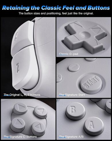 8Bitdo 64 Bluetooth Controller for Analogue 3D, Switch, Switch 2, Windows PC, and Android (White) in Saudi Arabia