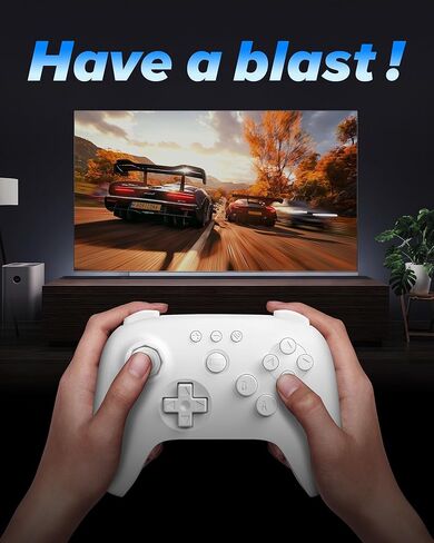 8Bitdo 64 Bluetooth Controller for Analogue 3D, Switch, Switch 2, Windows PC, and Android (White) in Saudi Arabia
