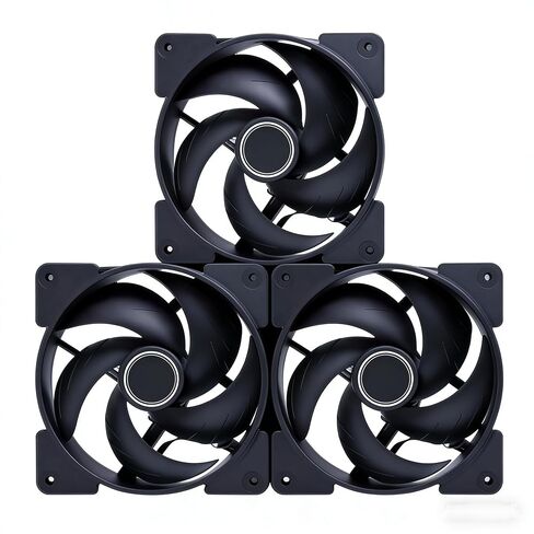 PC 120mm Case Fan 3-Pack, 2000RPM/58CFM Airflow 4-pin PWM, Low Noise Cooling Fans, Hydraulic HDB Bearing, ABITSY SF120 (Black) in Saudi Arabia