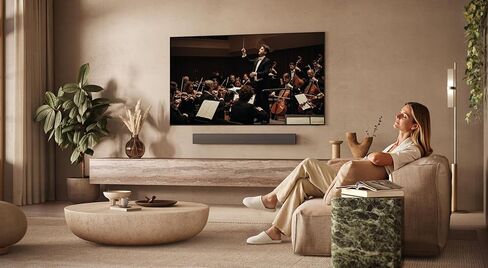 Samsung Q-Series Soundbar HW-QS90H 7.1.2ch All-in-One Soundbar w/Built-in Woofers, Wireless Dolby Atmos, Q-Symphony, Convertible Fit, SpaceFit Sound Pro, Game Mode Pro, Alexa Built-in (2026 Model) in Saudi Arabia