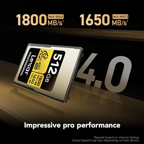 بطاقة الذاكرة Lexar Gold Series Professional 512GB CFexpress 4.0 Type-A in Saudi Arabia