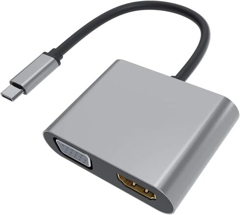 USB C to HDMI VGA Adapter Video Splitter HDTV Cable TV Video Hub Compatible with Samsung Galaxy Tab S8/S9 Ultra 14.6", Projector Converter in Saudi Arabia