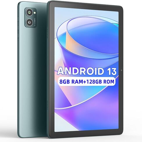 Android 14 Tablet 10.1 Inch ، 8GB RAM 128GB ROM 512GB توسيع أجهزة الكمبيوتر الشخصي ، 1280 * 800 HD ، 5+13MP كاميرا مزدوجة ، بلوتوث 5.0 ، بطارية 6800mAh ، الأزرق in Kuwait