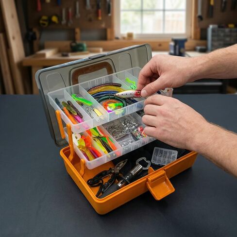 Large 3-Layer Tackle Box with Tackle Included, 421Pcs Fishing Lures Kit - Pliers, Crankbait, Hooks, Weights & Accessories - Freshwater Bass Fishing Bait Lure Gear and Equipment in Saudi Arabia