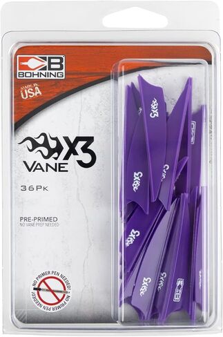 Bohning X3 Vane, 2.25", Purple, 36pk in Saudi Arabia