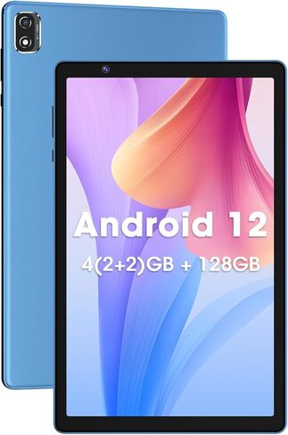Tablet 10 inch, 32GB Storage, Quad-Core,HD IPS Screen,Dual Camera, WiFi, Bluetooth, Tablets with 6000mAh Battery, Type-C (Blue) in Saudi Arabia