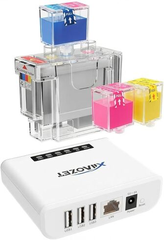 خادم طباعة USB لاسلكي ومجموعة إعادة تعبئة الحبر 285 286 لخراطيش الحبر Canon 285XL 286XL لأجهزة الكمبيوتر المتعددة ومجموعة إعادة تعبئة الحبر عالية الإنتاجية المتوافقة مع PIXMA MG2522 MG2920 TS3122 MX492 in Kuwait