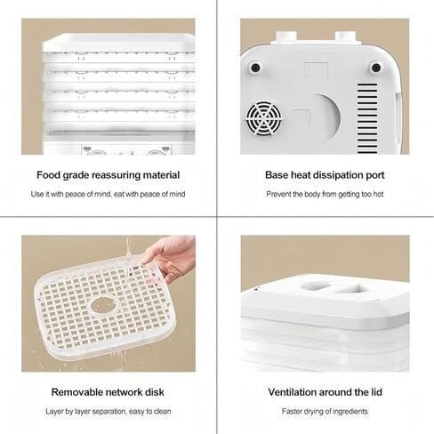 Food Dehydrator Machine,Small Food Dehydrator Dryer,5 Stackable Trays Freeze Dryer, Digital Timer & Adjustable Temperature Control Dehydrator for Jerky,Herb Drying Rack for Fruits,Meat,Snacks in Saudi Arabia