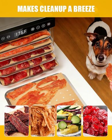 130PCs Dehydrator Sheets Compatible with COSORI 5-Tray Food Dehydrator, Includes 100 Normal & 30 Perforated Parchment Paper Liners, Non Stick Greaseproof Paper for Jerky, Fruit Leather, and Dog Treats in Saudi Arabia