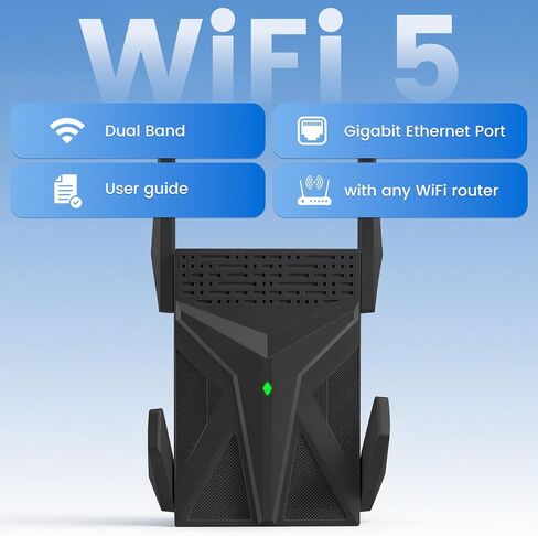 2026 AC2100 WiFi Extender - 2100Mbps WiFi Extender Signal Booster for Home-Dual Band (2.4G/5.8G), WiFi Booster Up to 13,888 sp.ft, Faster Speed,Easy Setup,Support 100+ Smart Devices in Saudi Arabia
