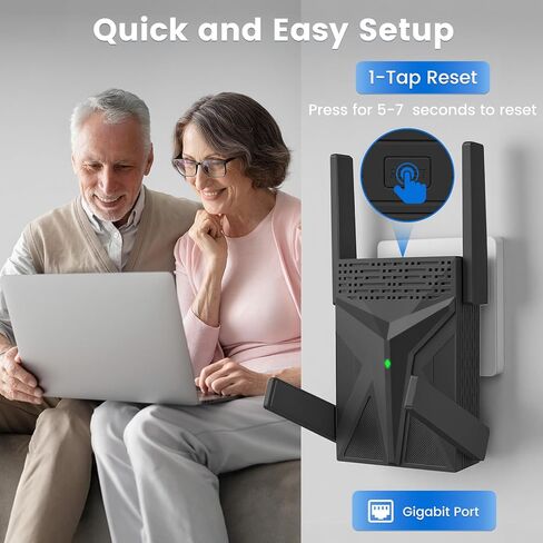 2026 AC2100 WiFi Extender - 2100Mbps WiFi Extender Signal Booster for Home-Dual Band (2.4G/5.8G), WiFi Booster Up to 13,888 sp.ft, Faster Speed,Easy Setup,Support 100+ Smart Devices in Saudi Arabia