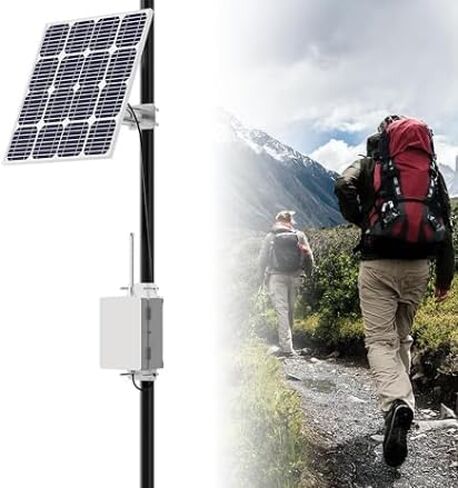 Solar Meshtastic Outdoor Node, Meshtastic Solar Node Repeater with Lora V3 Esp32 Motherboard, 915Mhz Mesh Lora Antenna, Sx1262 Bluetooth, Built-in 6000mAh Battery (Standard Version) in Saudi Arabia