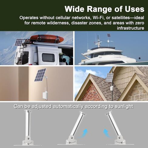 Solar Meshtastic Outdoor Node, Meshtastic Solar Node Repeater with Lora V3 Esp32 Motherboard, 915Mhz Mesh Lora Antenna, Sx1262 Bluetooth, Built-in 6000mAh Battery (Standard Version) in Saudi Arabia