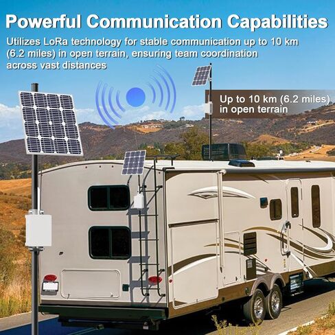 Solar Meshtastic Outdoor Node, Meshtastic Solar Node Repeater with Lora V3 Esp32 Motherboard, 915Mhz Mesh Lora Antenna, Sx1262 Bluetooth, Built-in 6000mAh Battery (Standard Version) in Saudi Arabia