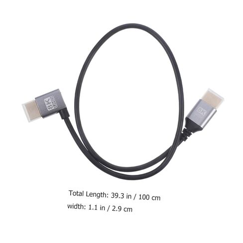 BESPORTBLE 8k High Speed Video Cable 1m Left Bent Male to Male Connector for PC and Tv Monitor Laptop Accessory in Saudi Arabia