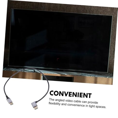 BESPORTBLE 8k High Speed Video Cable 1m Left Bent Male to Male Connector for PC and Tv Monitor Laptop Accessory in Saudi Arabia