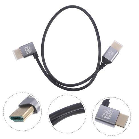 BESPORTBLE 8k High Speed Video Cable 1m Left Bent Male to Male Connector for PC and Tv Monitor Laptop Accessory in Saudi Arabia