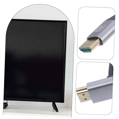 8k High Definition 2.1 Video Cable Male to Male Cord 1 Meter Downward Angle Monitor Connector for Tv Projector Display Electronics in Saudi Arabia