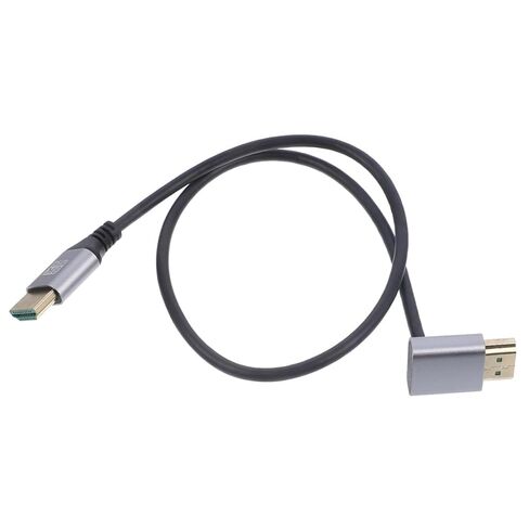 Kisangel 8k High-Definition Video Cable 1 Meter Downward Angle Male to Male Connector PC Display Tv Coupler Cord for Laptop and Television Accessories in Saudi Arabia