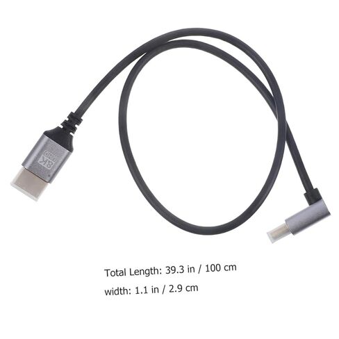 Kisangel 8k High-Definition Video Cable 1 Meter Downward Angle Male to Male Connector PC Display Tv Coupler Cord for Laptop and Television Accessories in Saudi Arabia