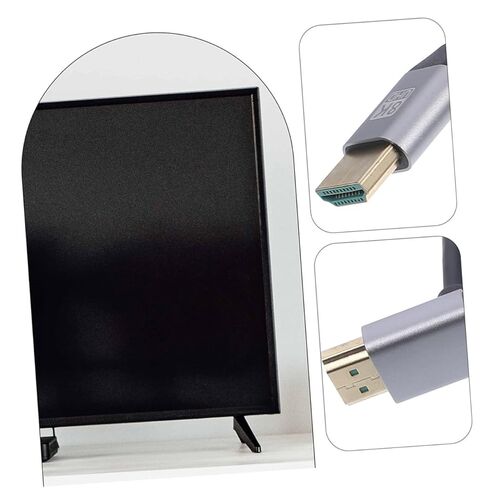 Kisangel 8k High-Definition Video Cable 1 Meter Downward Angle Male to Male Connector PC Display Tv Coupler Cord for Laptop and Television Accessories in Saudi Arabia