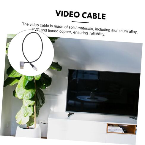 OSALADI 8k Male to Male Video Cable 1m Left Bent HD Monitor Connector Computer Video Cord for Tv and Projector Use in Saudi Arabia