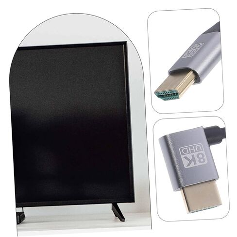 OSALADI 8k Male to Male Video Cable 1m Left Bent HD Monitor Connector Computer Video Cord for Tv and Projector Use in Saudi Arabia