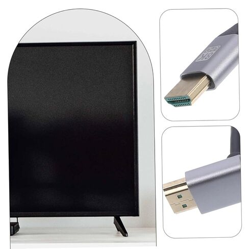 KALLORY 8k High Speed Digital Video Male to Male Cable 1m Downward Angle Connector for Tv Monitor Computer Accessories in Saudi Arabia