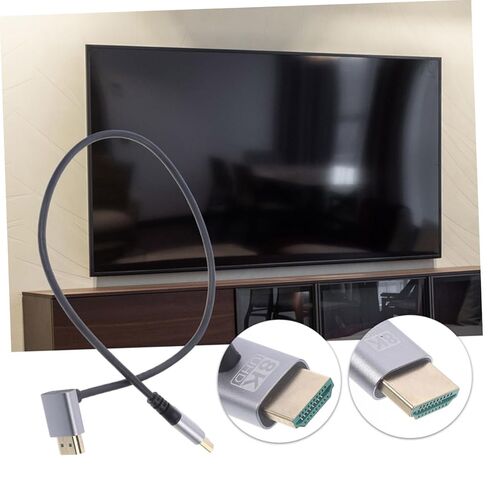 KALLORY 8k High Speed Digital Video Male to Male Cable 1m Downward Angle Connector for Tv Monitor Computer Accessories in Saudi Arabia