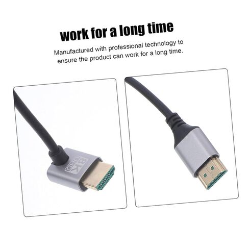 KALLORY 8k High Speed Digital Video Male to Male Cable 1m Downward Angle Connector for Tv Monitor Computer Accessories in Saudi Arabia