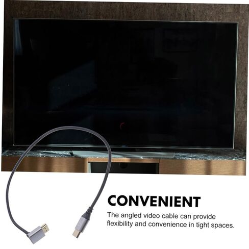 KALLORY 8k High Speed Digital Video Male to Male Cable 1m Downward Angle Connector for Tv Monitor Computer Accessories in Saudi Arabia
