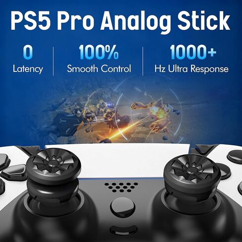larytech Alternative for PS5 Controller, Wireless Pro Control Dual Hall Effect Joystick, Pa5 Remote for P 5 Controllers, No Stick Drift Gamepad Gaming Sense, 3.5mm Audio Jack Speaker, White in Saudi Arabia