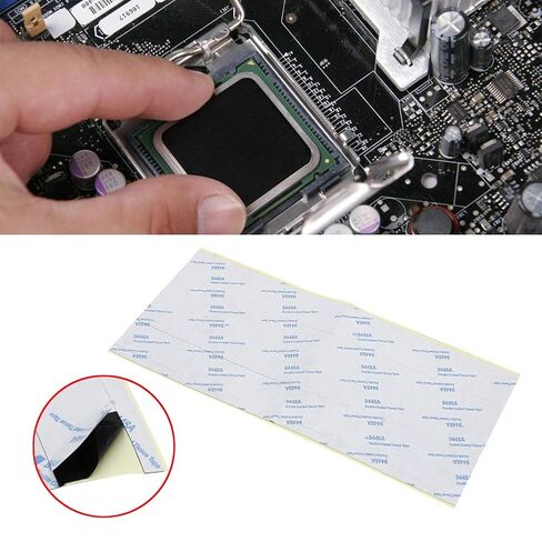 48PCS Heatsink Tape Double-Sided to Computer Motherboard Chipsets Video Card Memory 25mmx25mm Computer Heatsink Mount Pin CPU Cooling System Radiator Memory Heat Dissipation Pad Fan in Saudi Arabia