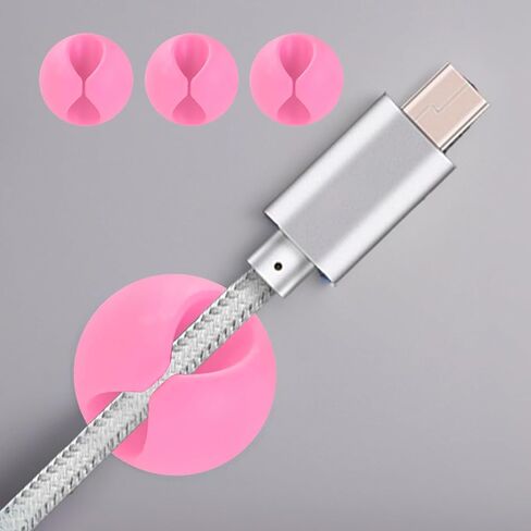 10PCS Desk Cable Organizer Clips for Wire Management Adhesive Cord Holders USB Charging Cables Office Desktop Organization in Saudi Arabia
