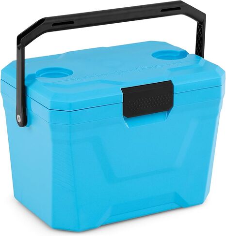 COSTWAY Insulated Portable Cooler, Hard Shell Ice Chest w/ 2 Cup Holders, Bottle Opener, Drain Plug, 3-Day Ice Retention, Outdoor Leak-Proof Dry Box for Beach, Camping, Fishing, Picnic in Saudi Arabia