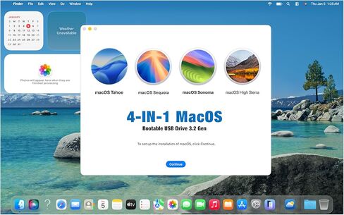 4-in-1,Bootable MacOS Tahoe 26、MacOS Sequoia 15、Sonoma 14、High Sierra 10.13.6, USB Drive 3.2, Reinstall/Recovery/Restore Mac OS X in Saudi Arabia