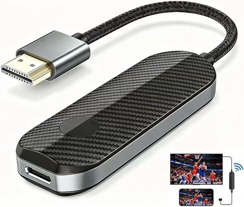 iShare iOS محول عرض HDMI لاسلكي لأجهزة iPhone iPad والكمبيوتر المحمول، TikTok النسخ المتطابق الفيروسي والشاشة الممتدة، 5 جيجا هرتز 1080P HD، التوصيل والتشغيل بدون تطبيق، بث YouTube TikTok إلى التلفزيون (لا يدعم Netflix) in Kuwait