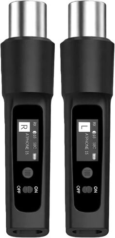 Wireless XLR Bluetooth Receiver, High-Fidelity Audio Adapter for PA Speakers, Mixers & Live Sound, OLED Display, 14H Battery in Kuwait