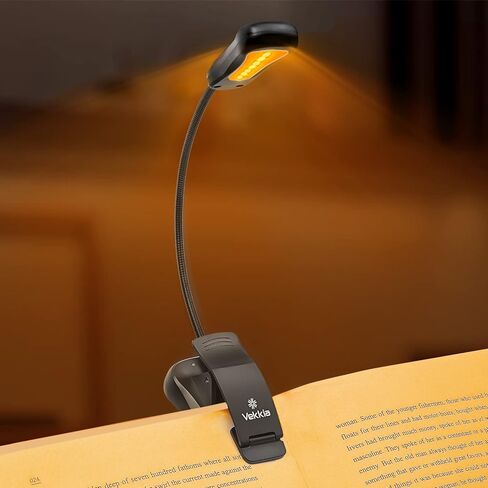 Vekkia Amber القابلة لإعادة الشحن 7 - مصباح LED للعناية بالعين مع ضوء أزرق - حجب الضوء، 3 مستويات، 1600 كلفن للعين - استخدام لطيف. يقدم ما يصل إلى 70 ساعة من القراءة in Kuwait