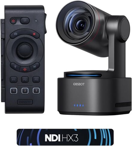 OBSBOT Tail 2 (NDI Activated) Bundle with Remote, PTZR NDI Camera 4K@60FPS, Pro AI Tracking, 1/1.5" CMOS, 50MP, 5X Optical Zoom, 12X Hybrid Zoom, SDI/HDMI/IP/USB 3.0 Output, Streaming Camera in Saudi Arabia