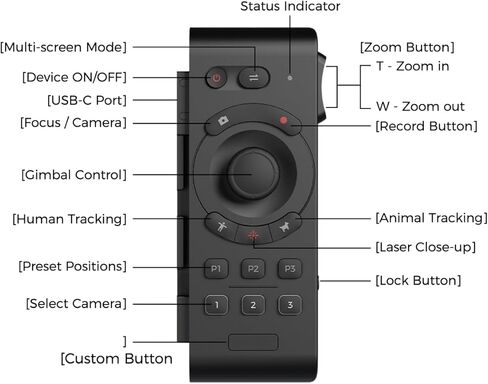 OBSBOT Tail 2 (NDI Activated) Bundle with Remote, PTZR NDI Camera 4K@60FPS, Pro AI Tracking, 1/1.5" CMOS, 50MP, 5X Optical Zoom, 12X Hybrid Zoom, SDI/HDMI/IP/USB 3.0 Output, Streaming Camera in Saudi Arabia