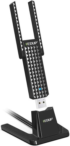 EDUP USB WiFi 7 Adapter for PC, USB 3.0 Wi-Fi 7 Dongle BE6500Mbps, Tri-Band 6GHz/5GHz/2.4GHz Wireless Network Adapter, WiFi 7 Network Card for Gaming, Compatible with Windows 11 & Linux Kernel 6.7+ in Saudi Arabia
