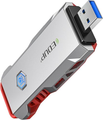 EDUP USB WiFi 7 Adapter for PC, USB 3.0 Wi-Fi 7 Dongle BE6500Mbps, Tri-Band 6GHz/5GHz/2.4GHz Wireless Network Adapter, WiFi 7 Network Card for Gaming, Compatible with Windows 11 & Linux Kernel 6.7+ in Saudi Arabia