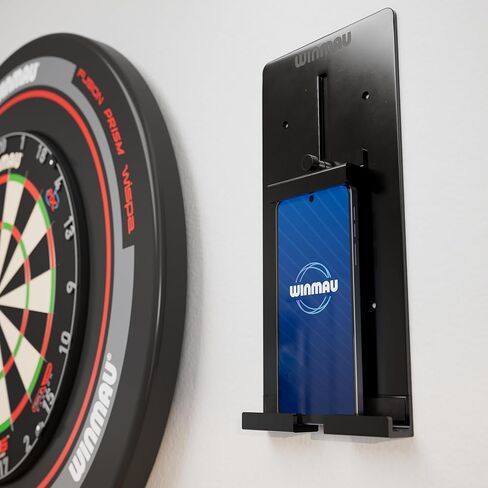 حامل جهاز Winmau Dart - حامل جداري ممتاز للكمبيوتر اللوحي وأجهزة iPad | حامل تثبيت على الحائط للكمبيوتر اللوحي قابل للتعديل لتطبيقات التسجيل الرقمي | مثالية لتسجيل السهام والمنزل والمكتب وغرف الألعاب | ملحقات السهام in Saudi Arabia