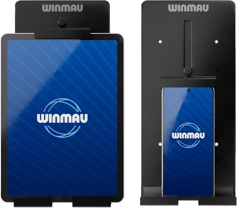 حامل جهاز Winmau Dart - حامل جداري ممتاز للكمبيوتر اللوحي وأجهزة iPad | حامل تثبيت على الحائط للكمبيوتر اللوحي قابل للتعديل لتطبيقات التسجيل الرقمي | مثالية لتسجيل السهام والمنزل والمكتب وغرف الألعاب | ملحقات السهام in Saudi Arabia