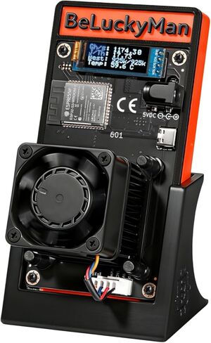 Bitaxe Gamma 601 Bitcoins Miner 1.2th/S نظام مفتوح المصدر BM1370 ASIC Chip Lucky Miner 15W/TH BTC Machine Solo Miner WiFi 2.4G Connection Crypto Currency Miner Use (Black) in Saudi Arabia