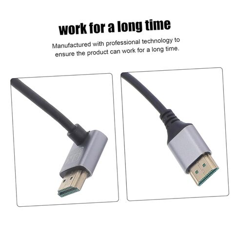 KALLORY 8k Male to Male High-Definition Cable 1m Angled Upward Connector Video Cord for Tv, Monitor, Computer and Projector Accessories in Saudi Arabia