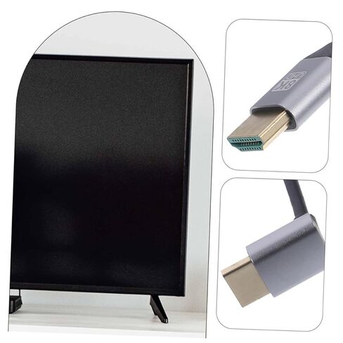 KALLORY 8k Male to Male High-Definition Cable 1m Angled Upward Connector Video Cord for Tv, Monitor, Computer and Projector Accessories in Saudi Arabia