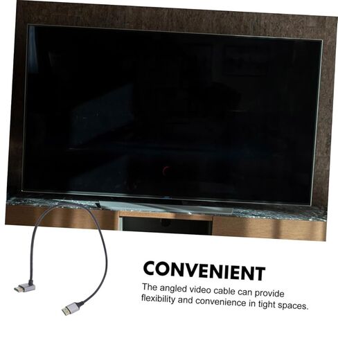 KALLORY 8k Male to Male High-Definition Cable 1m Angled Upward Connector Video Cord for Tv, Monitor, Computer and Projector Accessories in Saudi Arabia